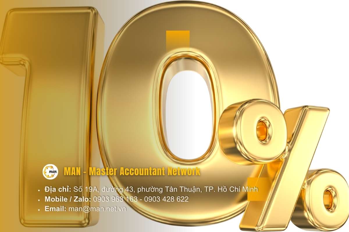 Mức thuế suất thuế GTGT 10%