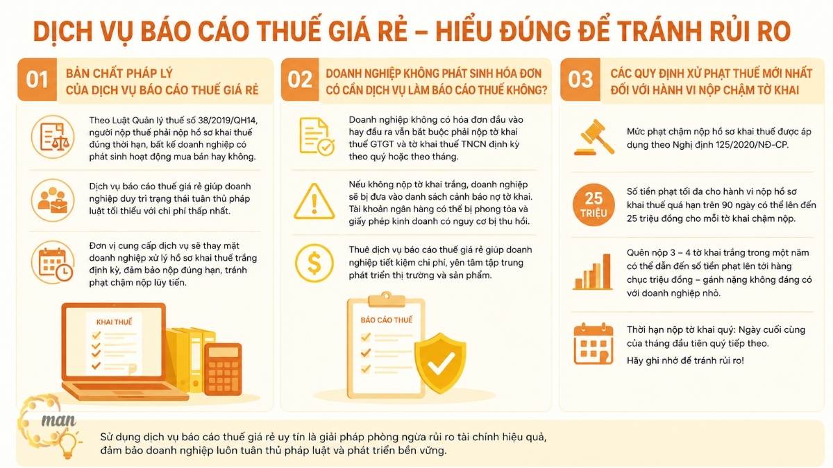 Bản chất pháp lý của dịch vụ báo cáo thuế giá rẻ là gì