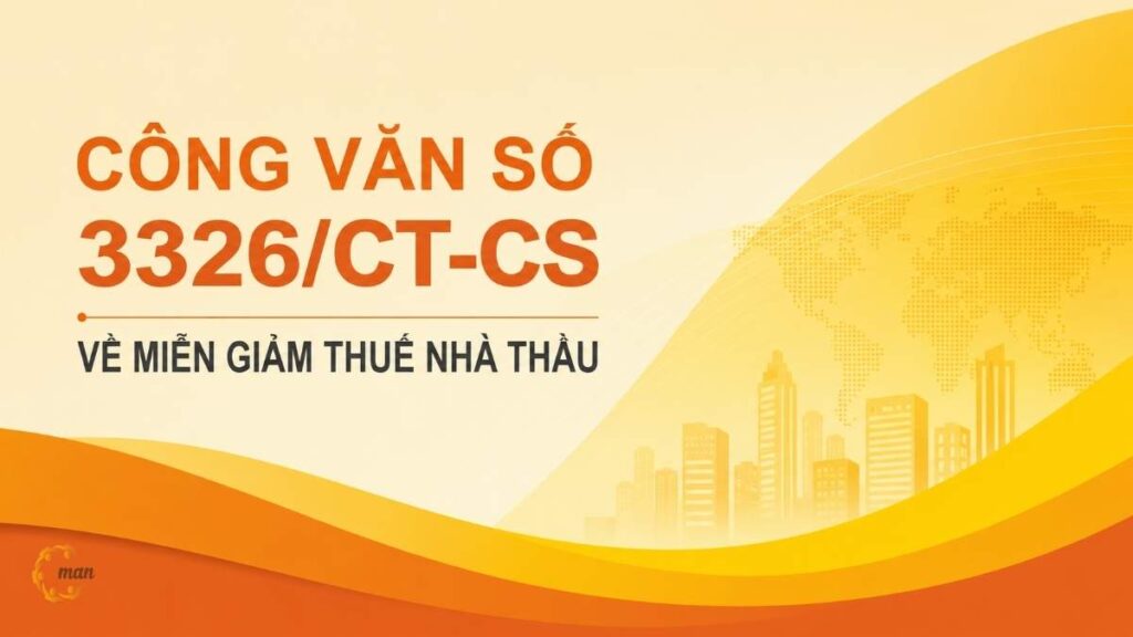 Công văn số 3326/CT-CS về miễn giảm thuế nhà thầu