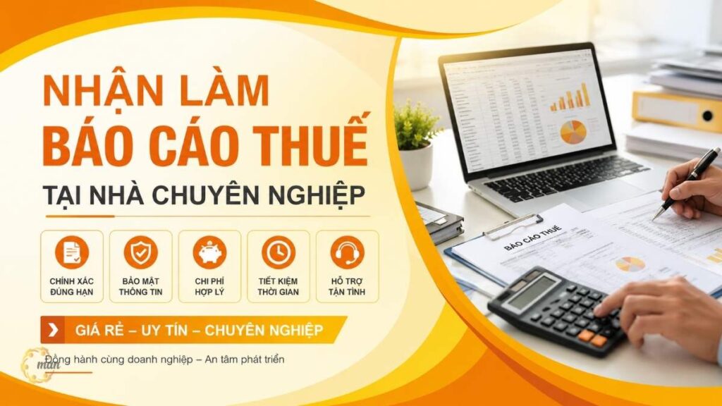 Nhận làm báo cáo thuế tại nhà chuyên nghiệp giá rẻ