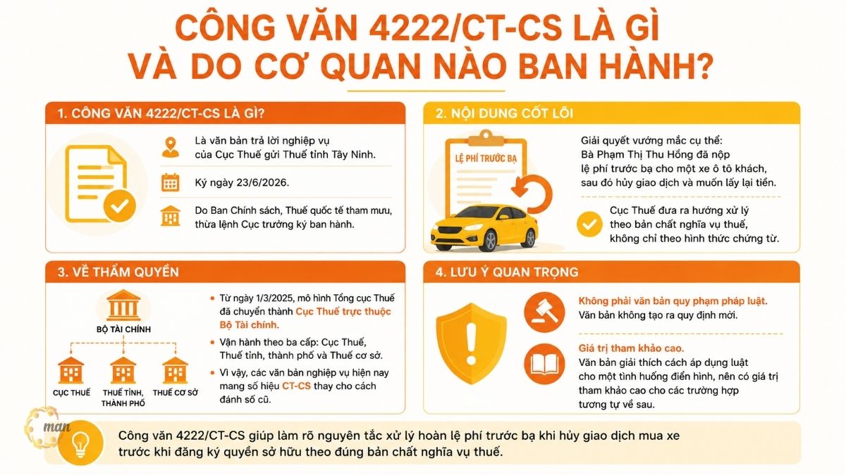 Công văn 4222/CT-CS là gì và do cơ quan nào ban hành?