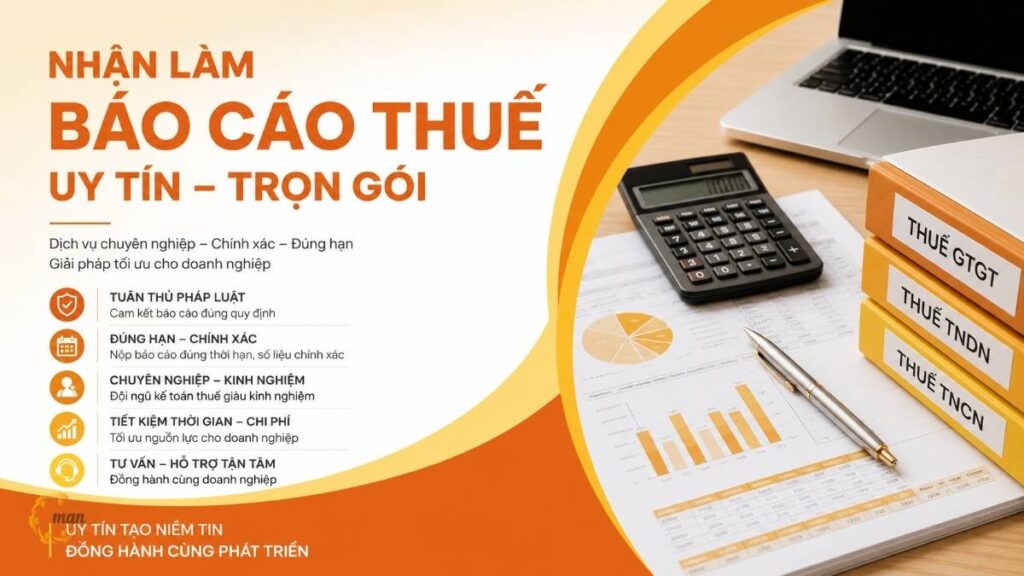 Nhận làm báo cáo thuế uy tín trọn gói
