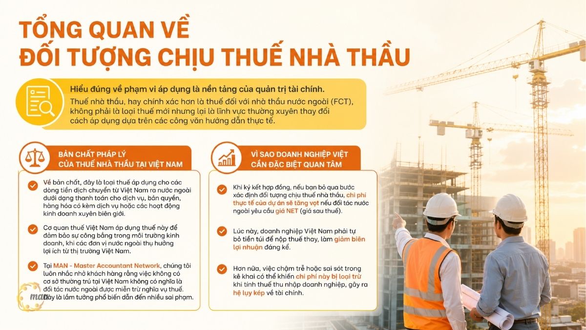 Tổng quan về đối tượng chịu thuế nhà thầu