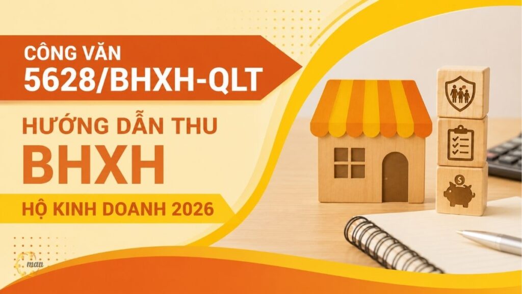 Công văn 5628/BHXH-QLT: Hướng dẫn thu BHXH hộ kinh doanh 2026