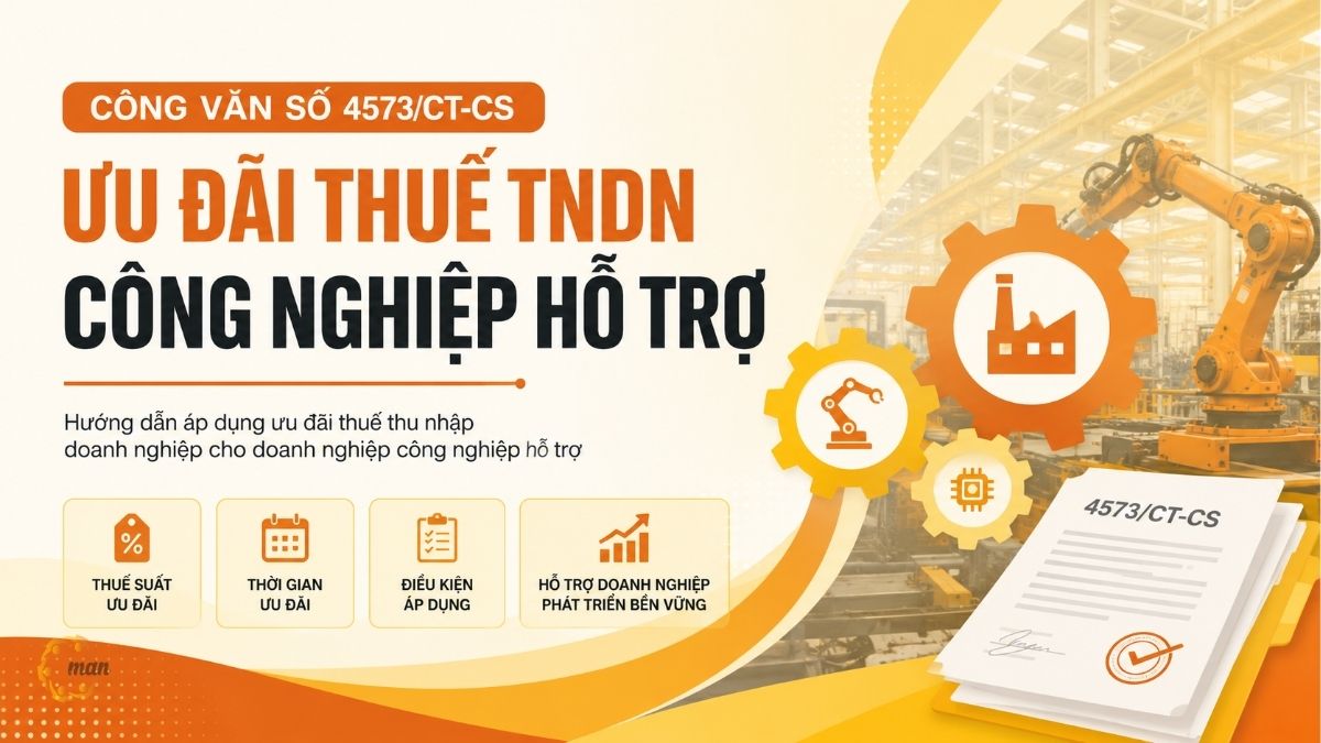 Công văn số 4573/CT-CS: Ưu đãi thuế TNDN công nghiệp hỗ trợ