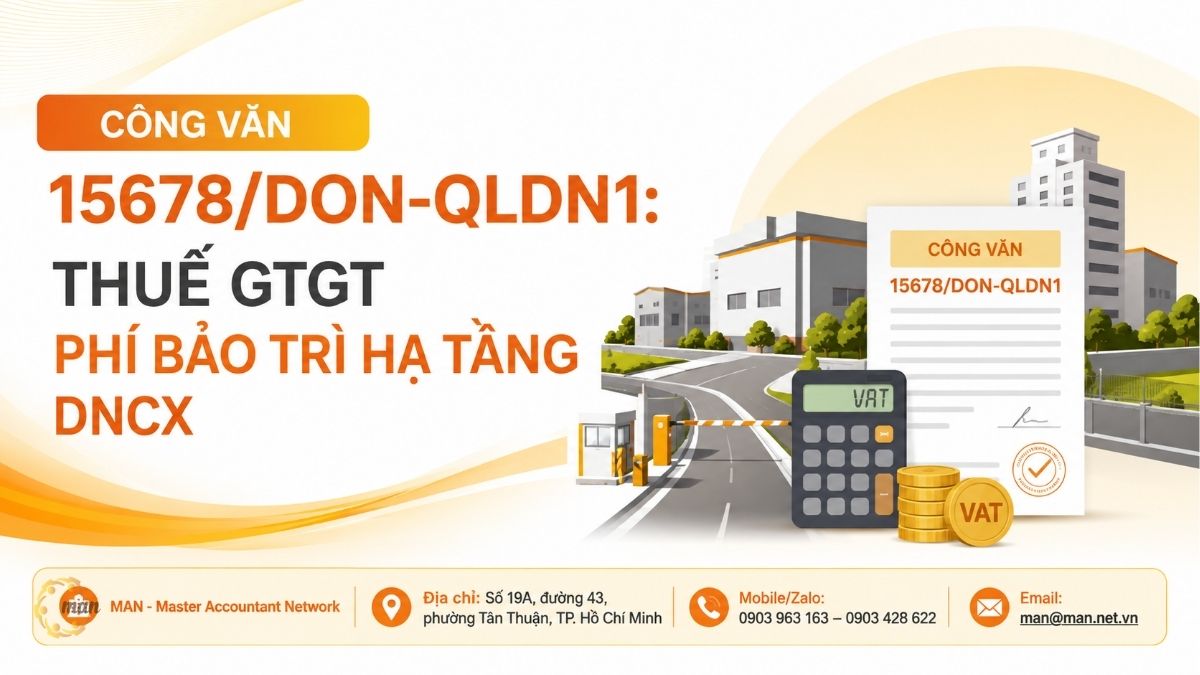 Công văn 15678/DON-QLDN1: Thuế GTGT phí bảo trì hạ tầng DNCX