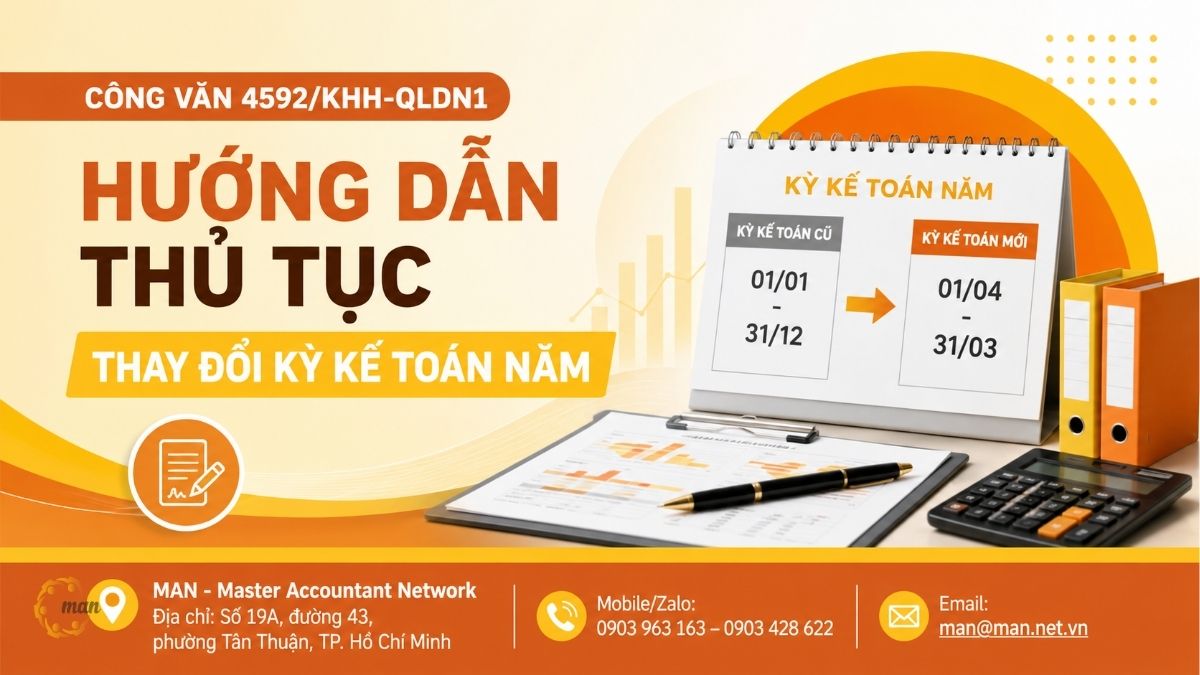 Công văn 4592/KHH-QLDN1: Hướng dẫn thủ tục thay đổi kỳ kế toán năm