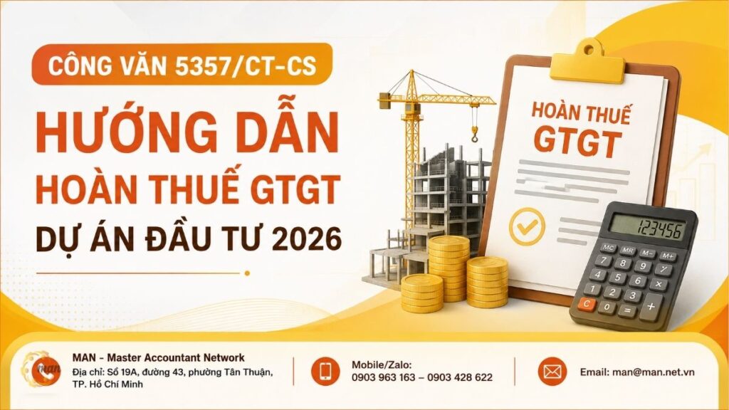 Công văn 5357/CT-CS: Hướng dẫn hoàn thuế GTGT dự án đầu tư 2026