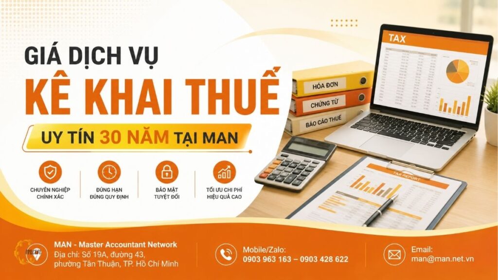 Giá dịch vụ kê khai thuế uy tín tại MAN
