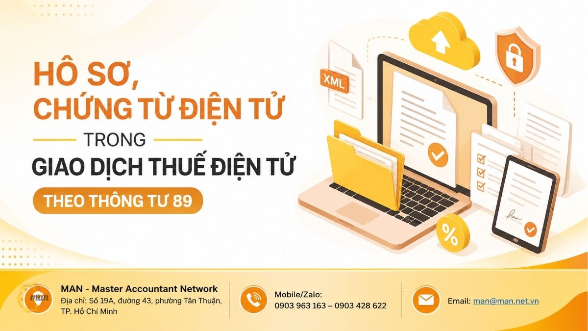 Hồ sơ, chứng từ điện tử trong giao dịch thuế điện tử theo Thông tư 89