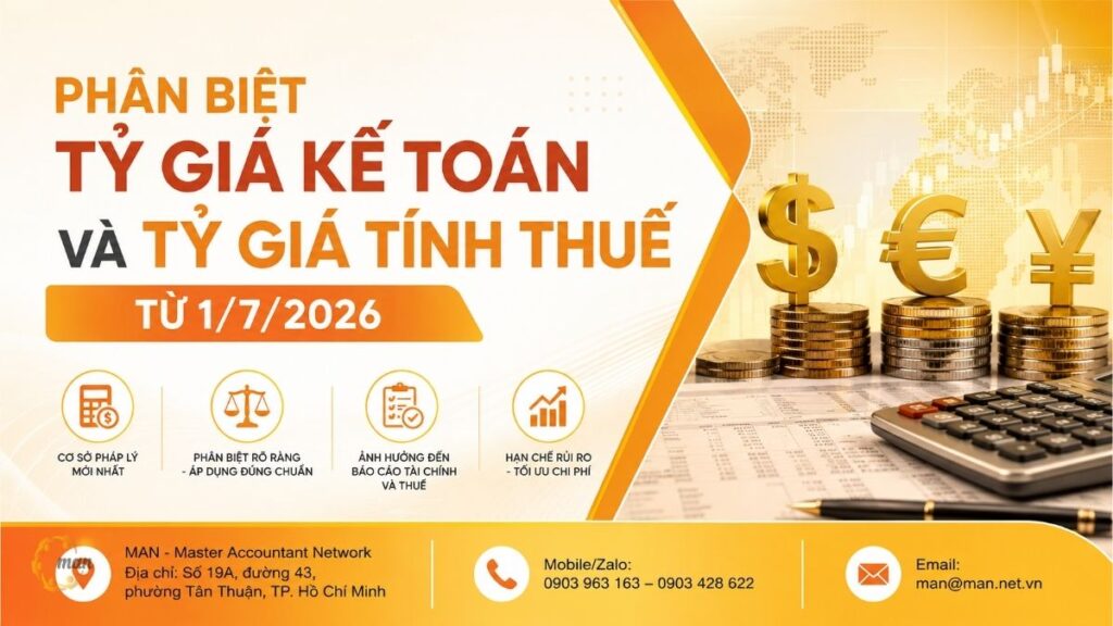 Phân biệt tỷ giá kế toán và tỷ giá tính thuế từ 1/7/2026