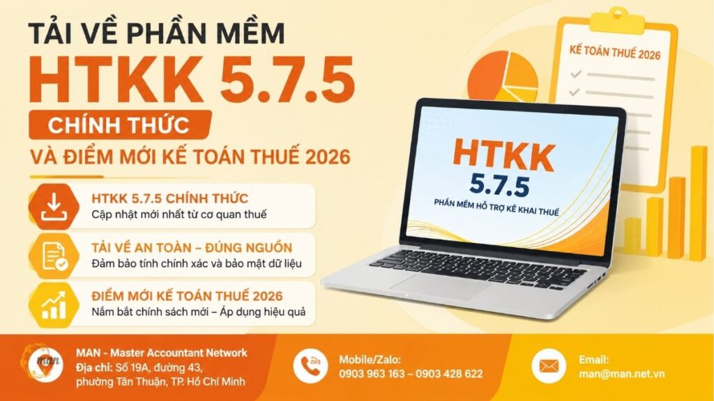 Tải về phần mềm HTKK 5.7.5 chính thức và điểm mới kế toán thuế 2026