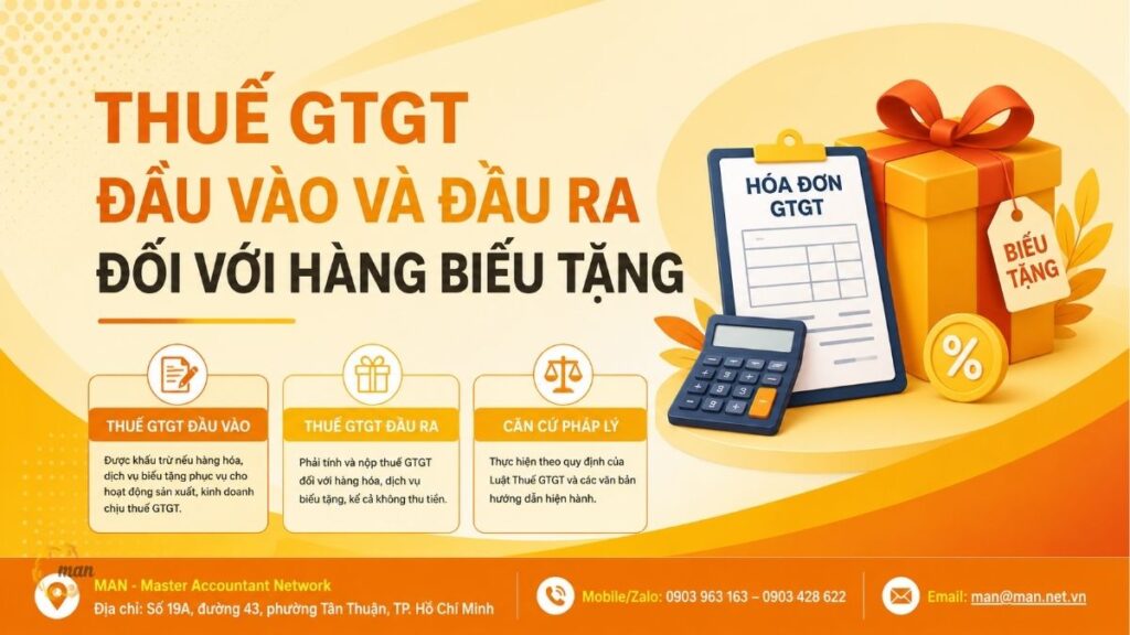 Thuế GTGT đầu vào và thuế GTGT đầu ra đối với hàng biếu tặng