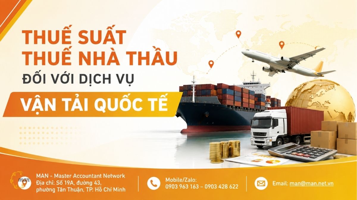 Thuế suất thuế nhà thầu đối với dịch vụ vận tải quốc tế