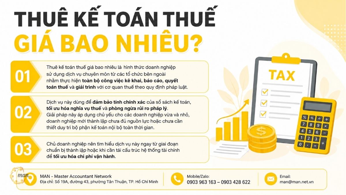 Tóm tắt trọng tâm về thuê kế toán thuế giá bao nhiêu