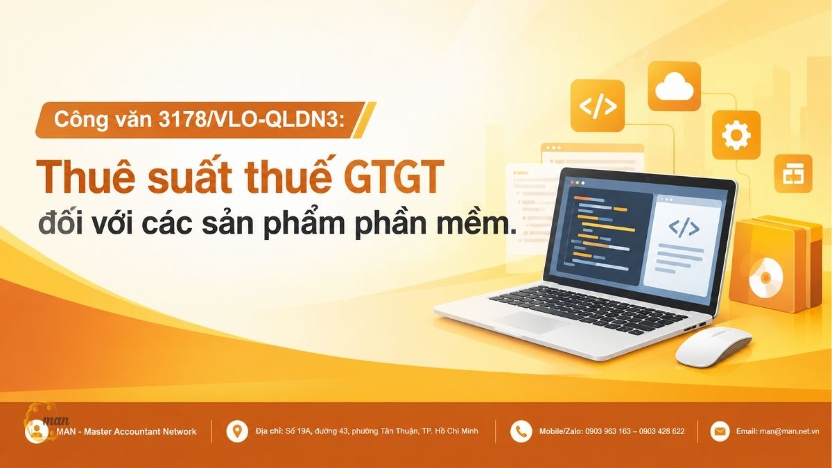 Công văn 3178/VLO-QLDN3: Thuế suất thuế GTGT đối với các sản phẩm phần mềm