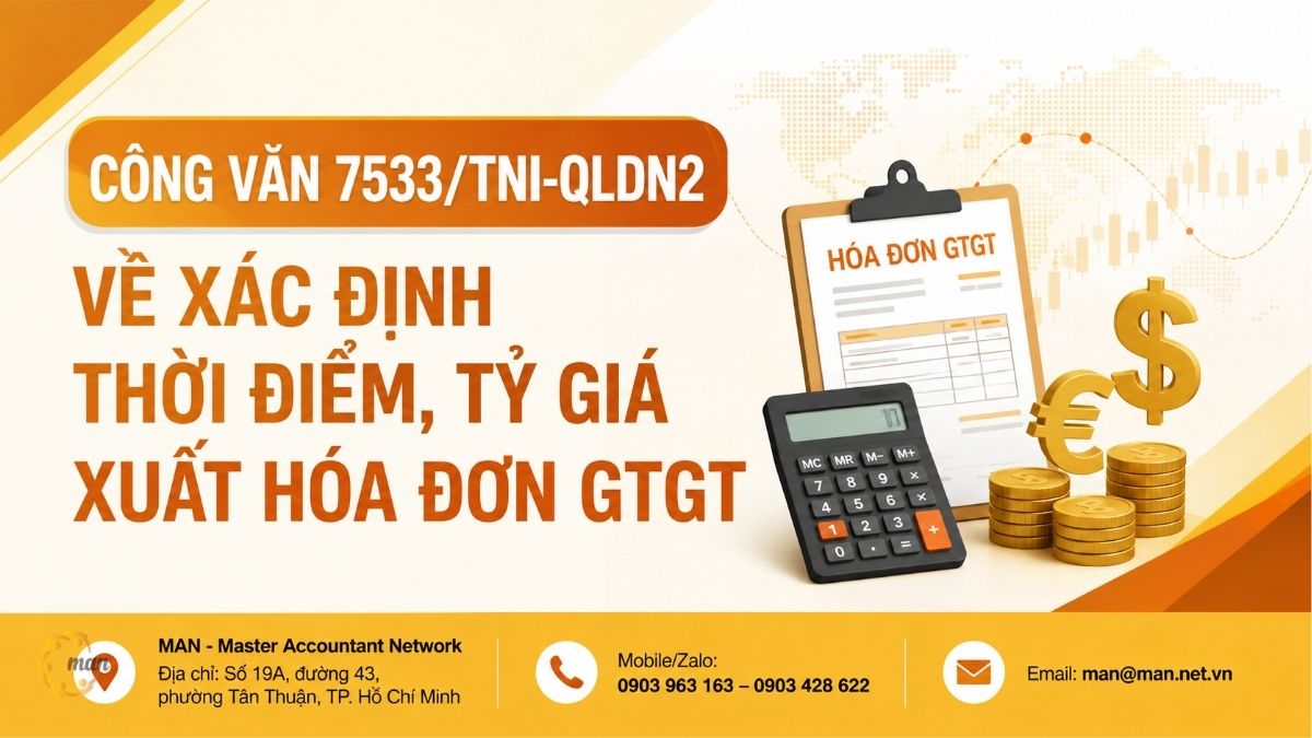 Công văn 7533/TNI-QLDN2 về xác định thời điểm, tỷ giá xuất hóa đơn GTGT