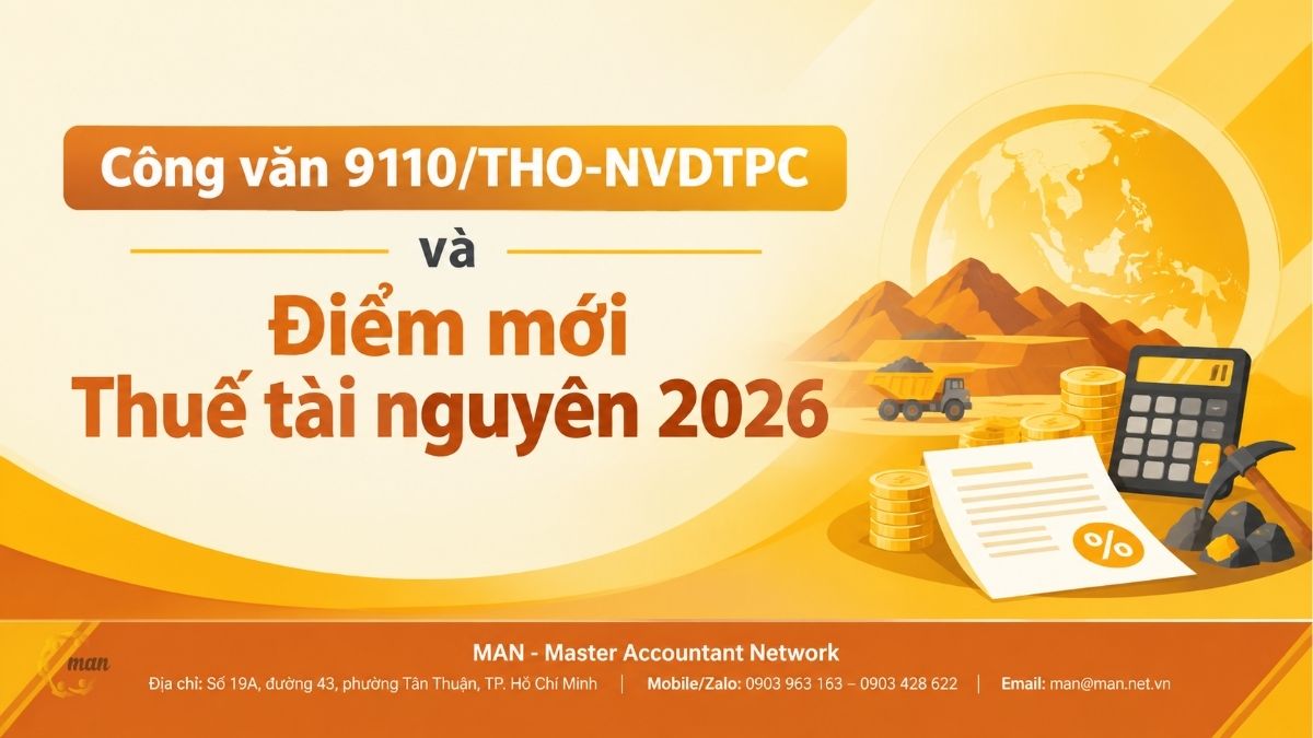 Công văn 9110/THO-NVDTPC và Điểm mới Thuế tài nguyên 2026