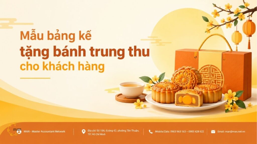 Mẫu bảng kê tặng bánh trung thu cho khách hàng