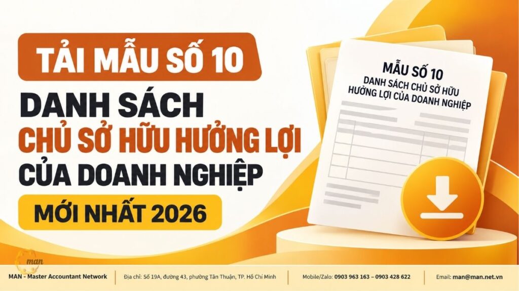 Tải mẫu số 10 Danh sách chủ sở hữu hưởng lợi của doanh nghiệp mới nhất 2026