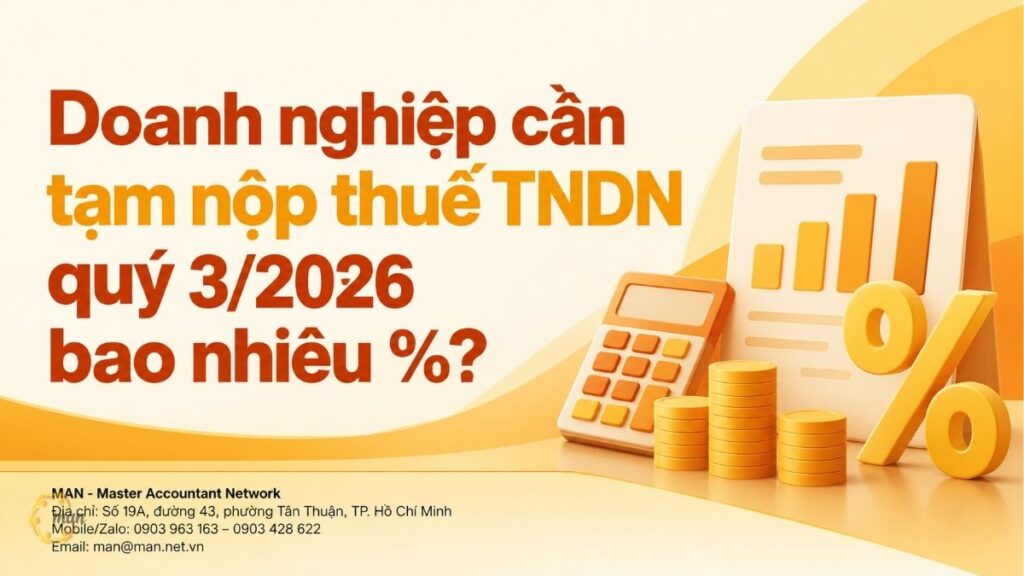 Doanh nghiệp cần tạm nộp thuế TNDN quý 3/2026 bao nhiêu %?