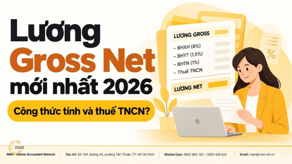 Lương Gross Net mới nhất 2026: Công thức và thuế TNCN