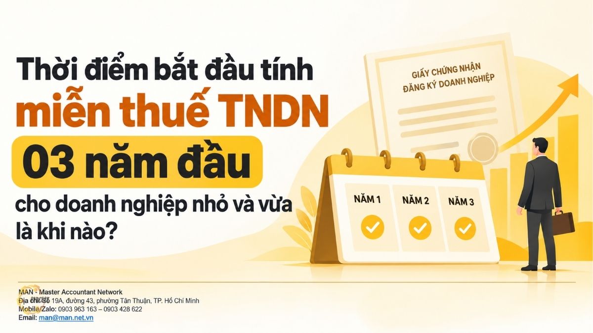 Thời điểm bắt đầu tính miễn thuế TNDN 3 năm cho doanh nghiệp vừa và nhỏ