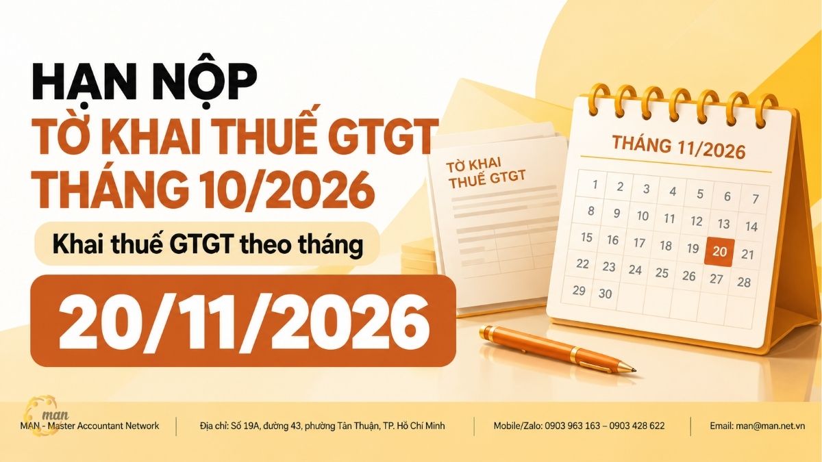 Thời hạn nộp tờ khai thuế GTGT tháng 10/2026 khi nào?